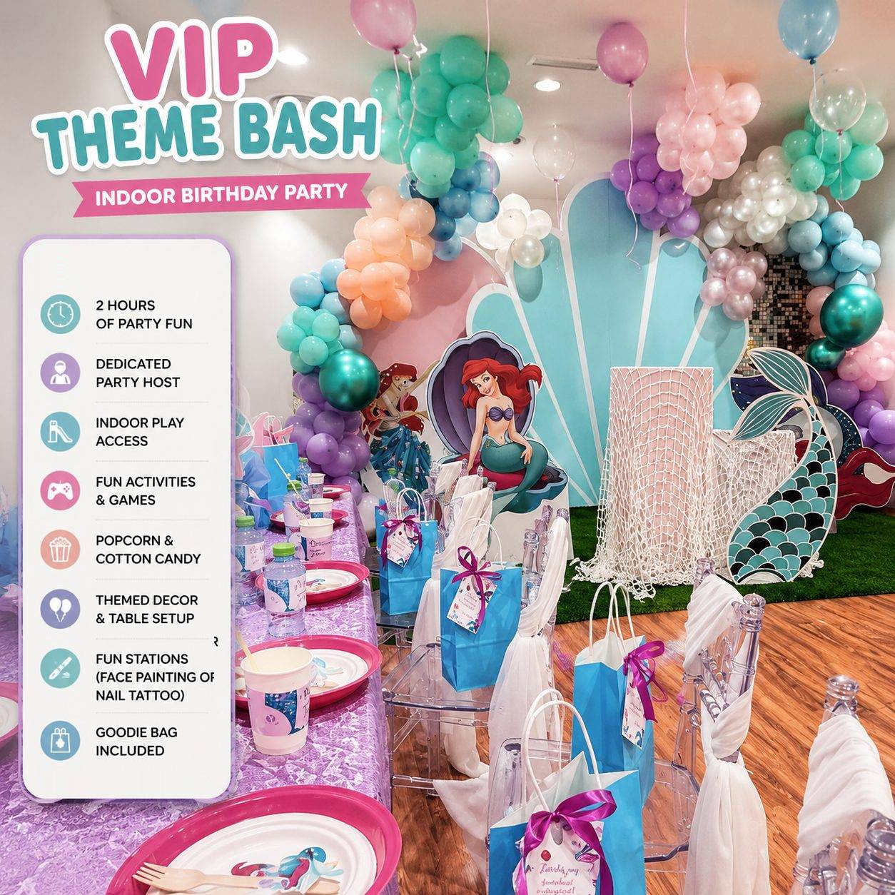 Kids Zone indoor birthday VIP package AED 155
