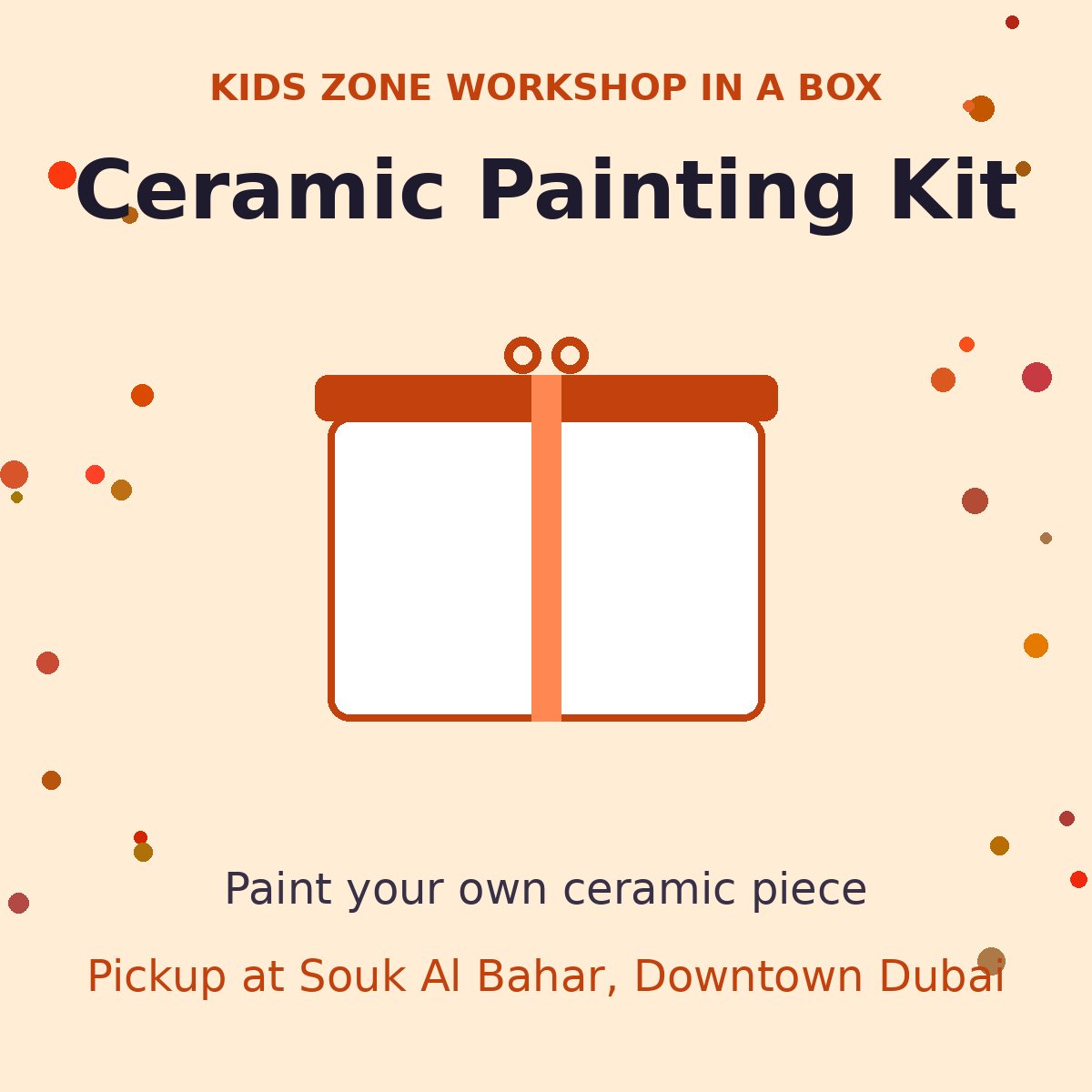 Ceramic Painting Kit: ceramic painting kit, paint your own pottery, kids craft kit and craft gift at Kids Zone Dubai