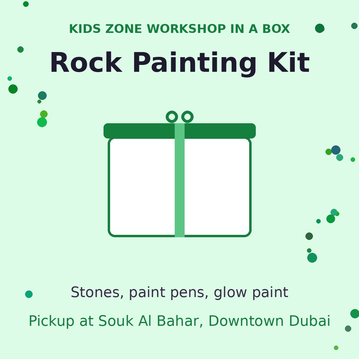 Rock Painting Kit: rock painting kit, stone painting, glow in the dark craft and kids art kit at Kids Zone Dubai