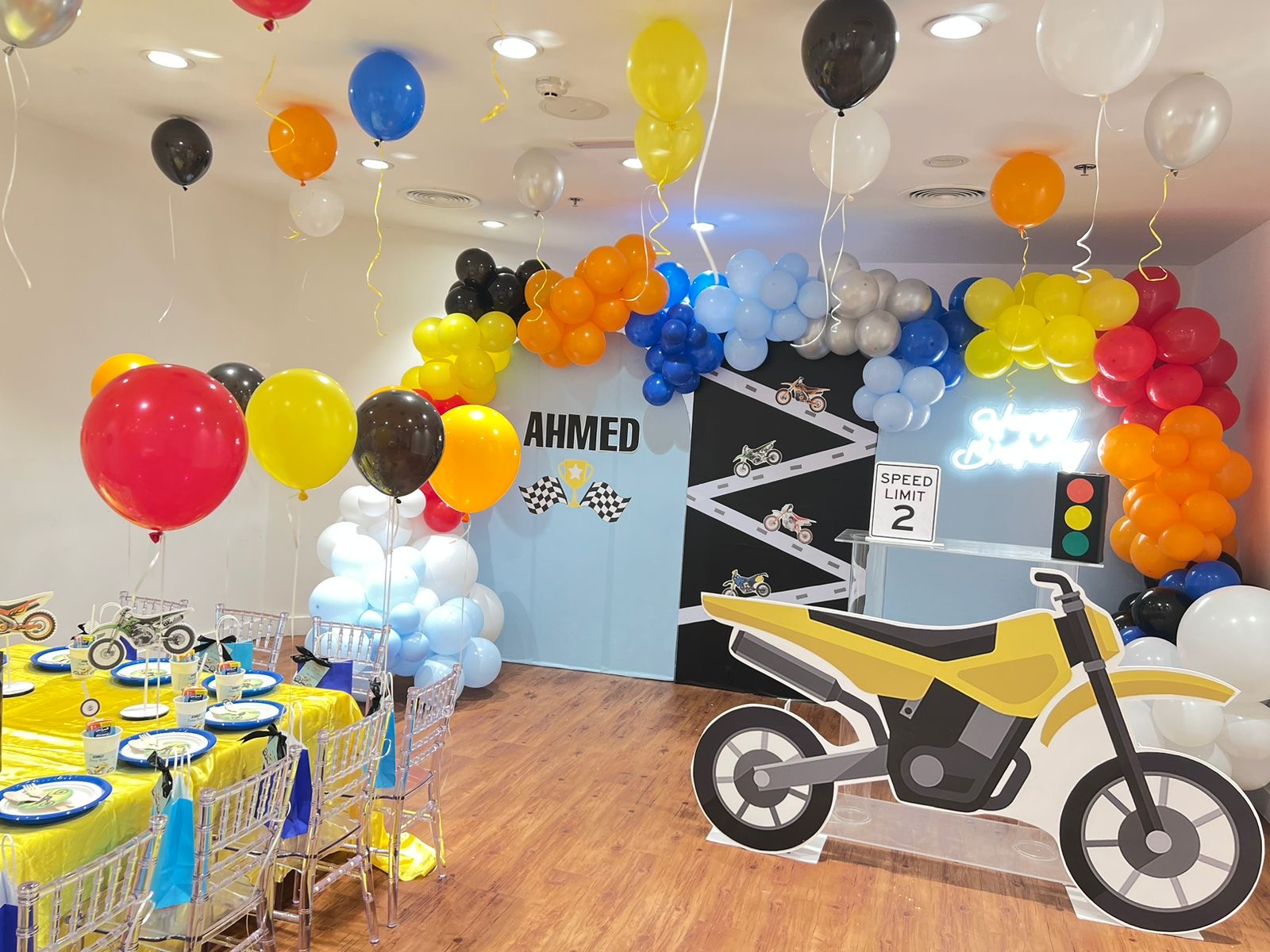 Motorcycle theme birthday party Dubai