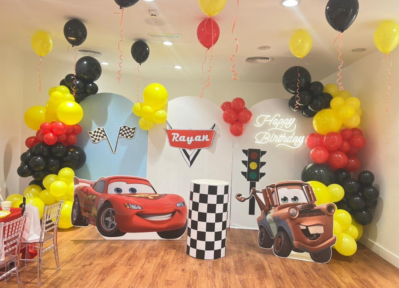 Cars theme birthday party Dubai