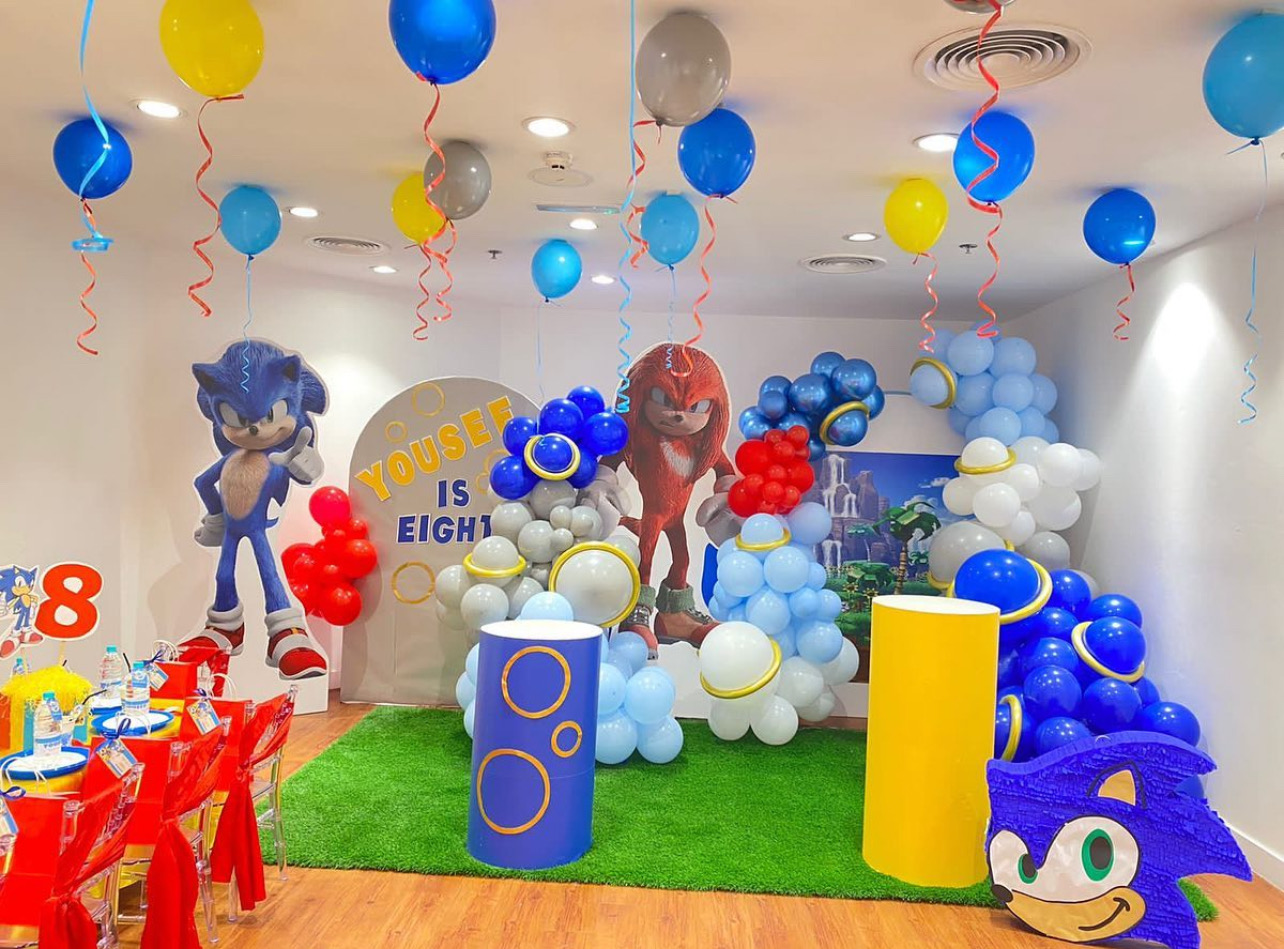 Sonic theme birthday party Dubai