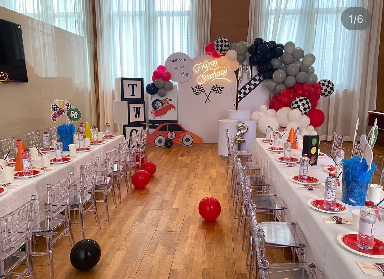 Race Car theme birthday party Dubai