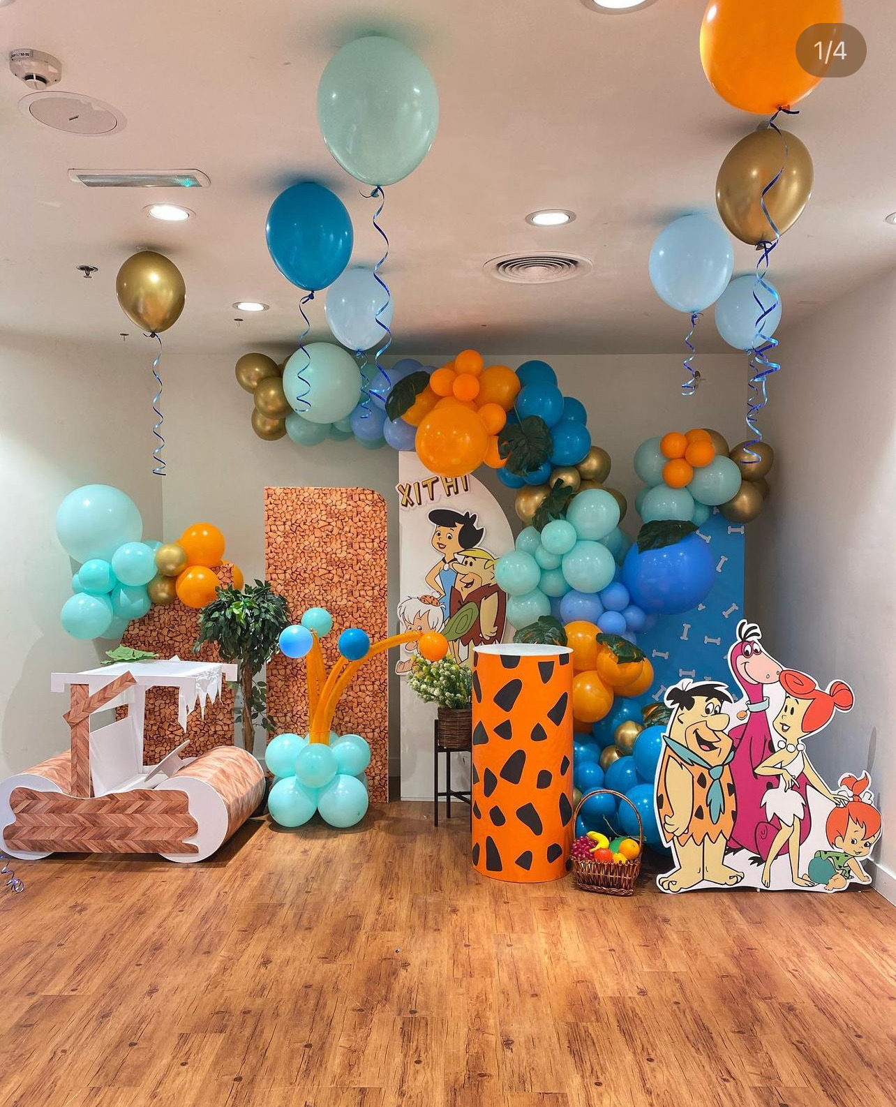 Flintstone theme birthday party Dubai
