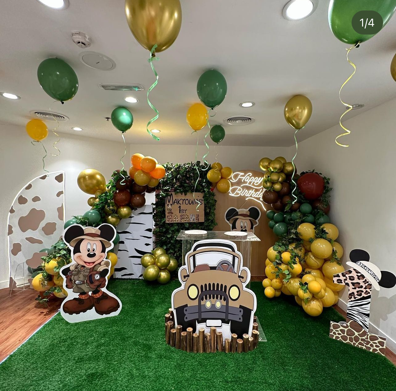 Mickey Mouse Safari theme birthday party Dubai