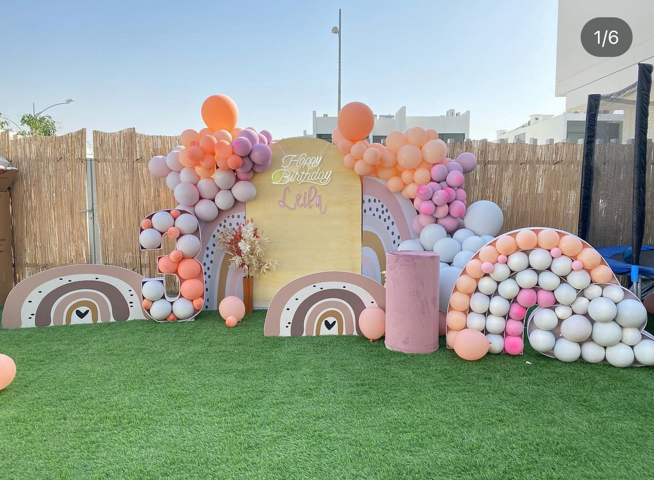Boho theme birthday party Dubai