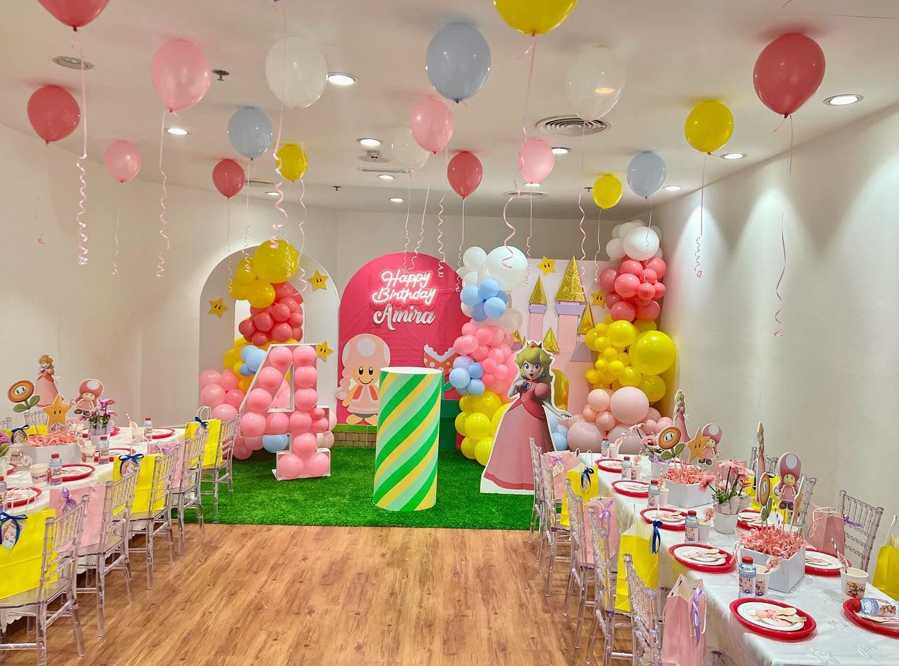 Princess Peach theme birthday party Dubai