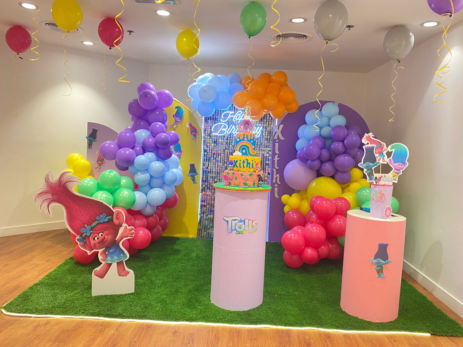 Trolls theme birthday party Dubai
