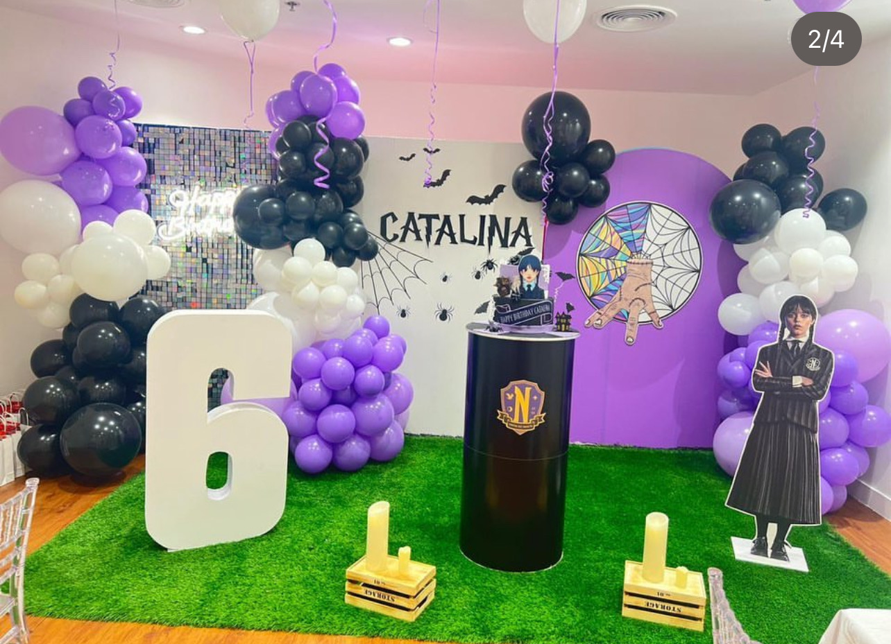 Wednesday theme birthday party Dubai