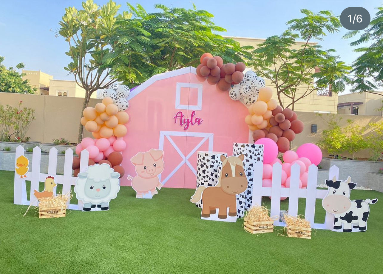 Farm theme birthday party Dubai