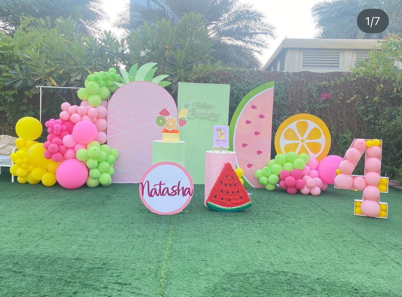 Fruity theme birthday party Dubai