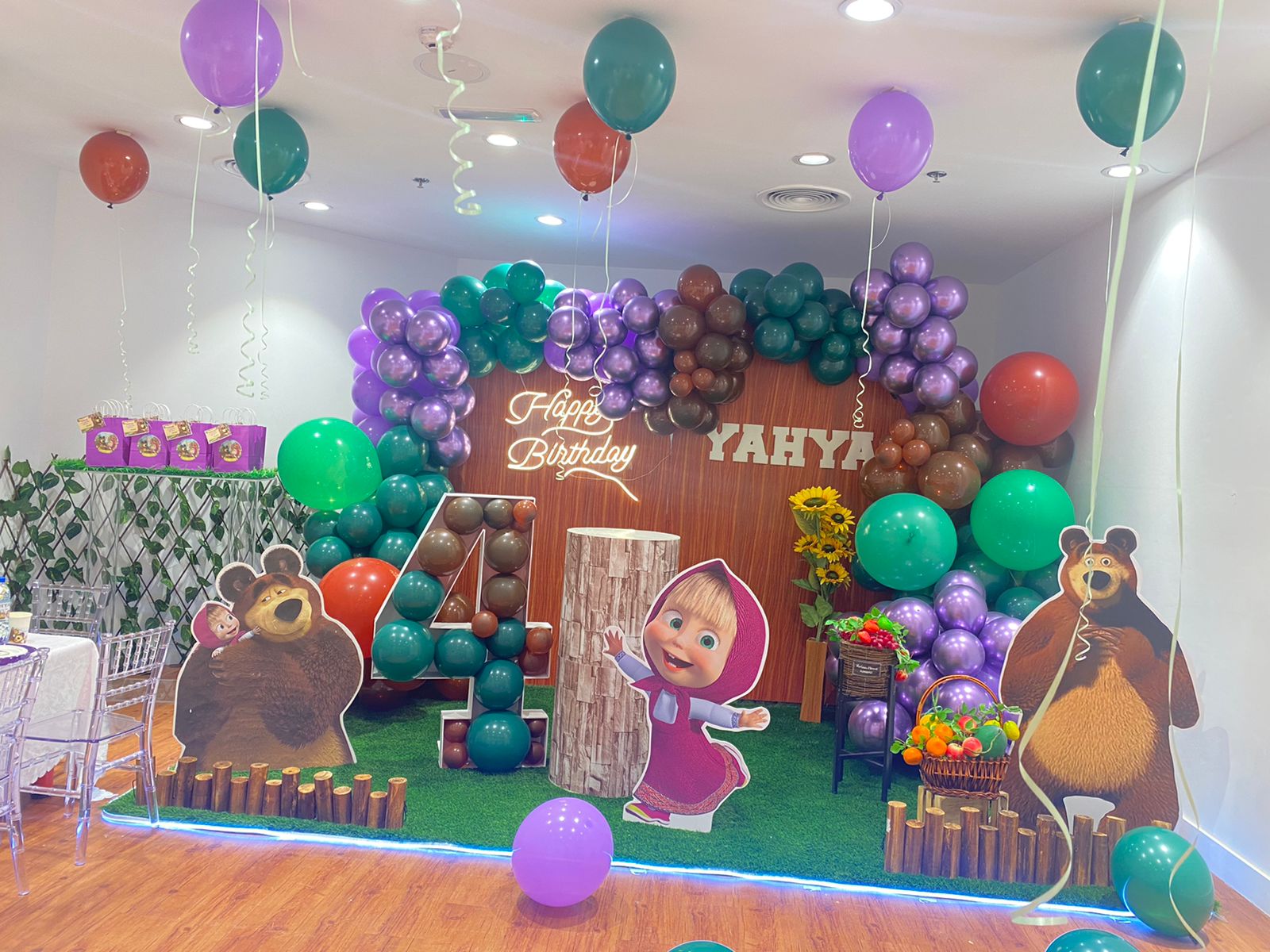 Masha and The Bear theme birthday party Dubai