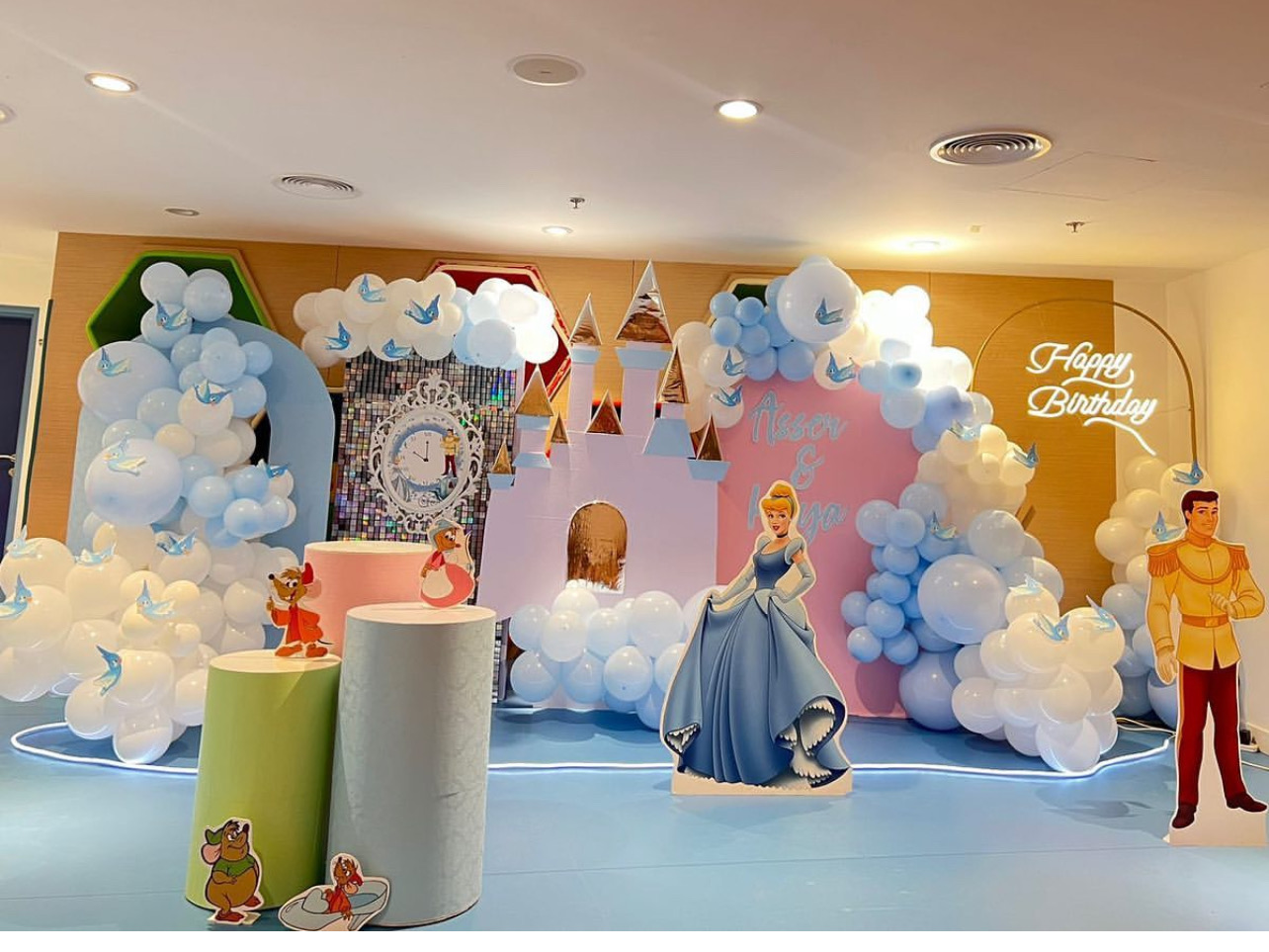 Cinderella theme birthday party Dubai