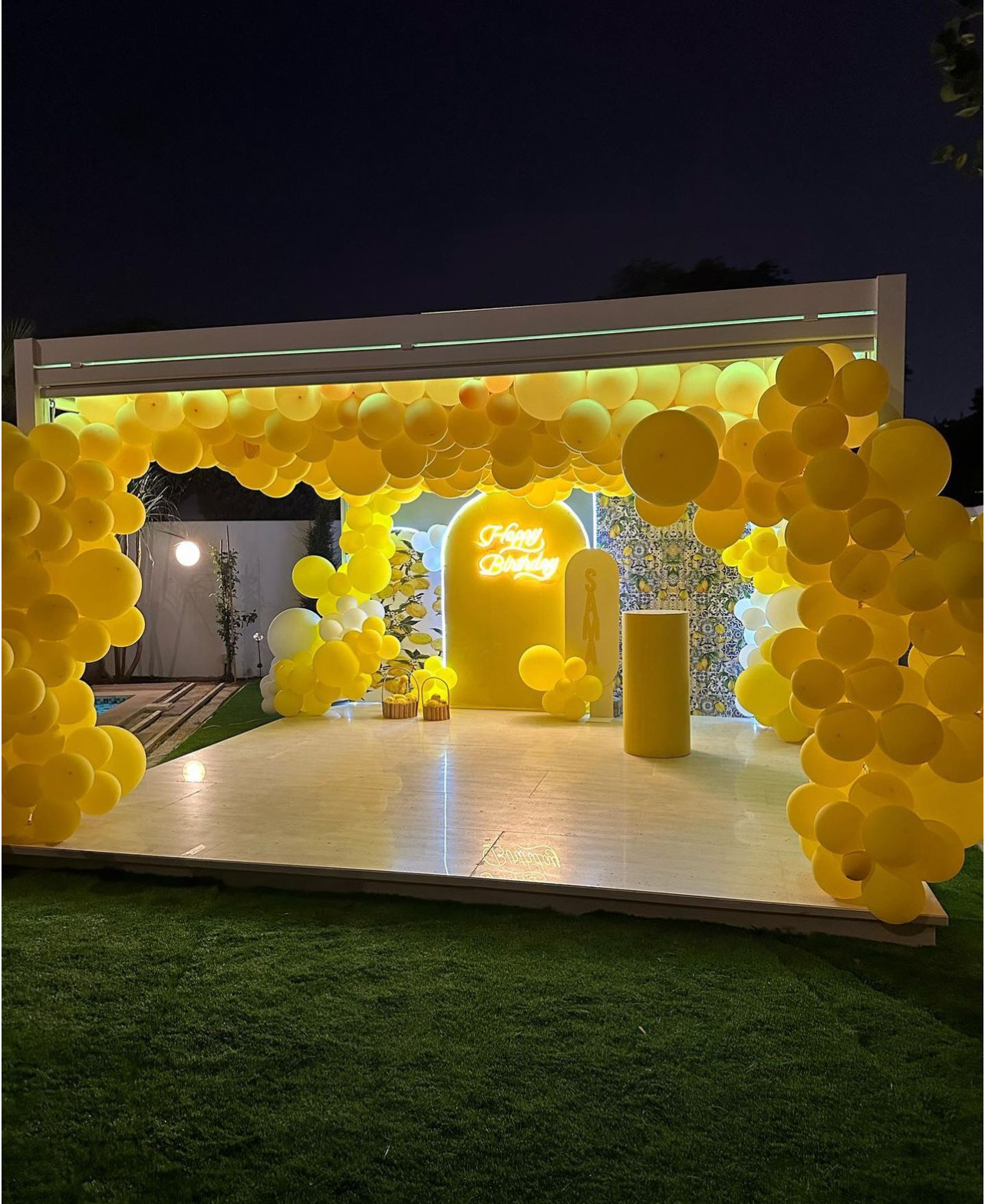 Lemonade theme birthday party Dubai