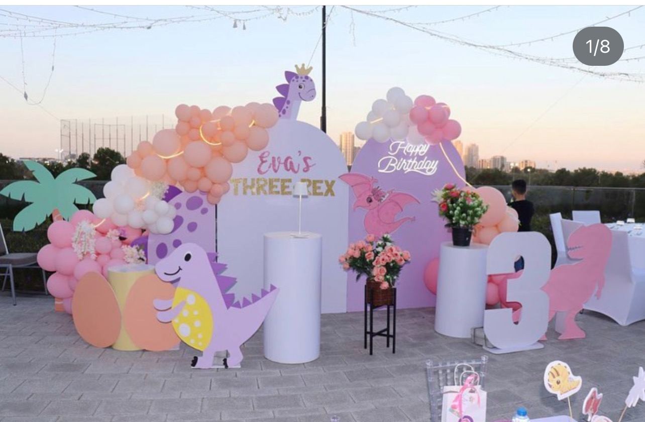 Dinosaur theme birthday party Dubai girls