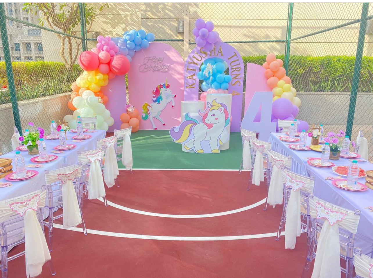 Unicorn theme birthday party Dubai